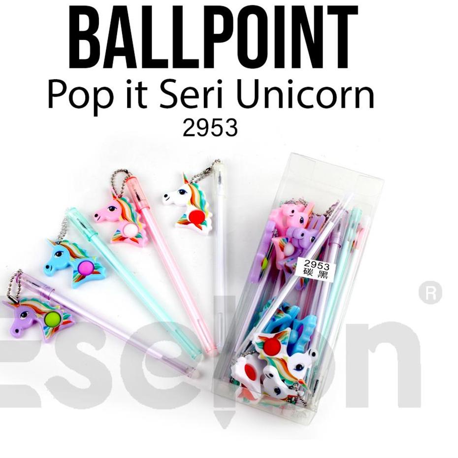 

Model baru - 12pcs Pulpen Gel POP IT UNICORN 2953 / 1pack Pulpen Gel Fancy .,