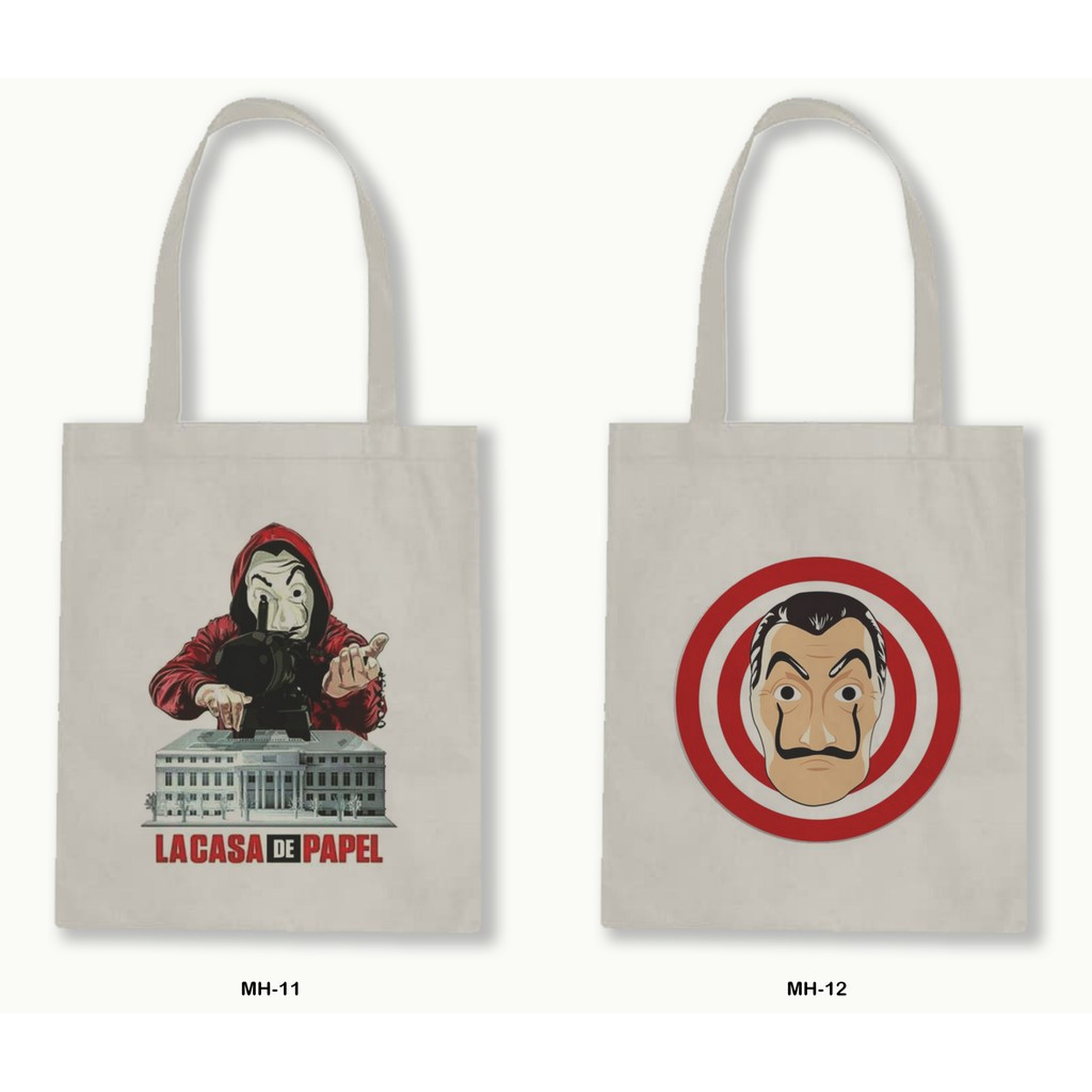 TOTE BAG BLACU 30X40-MONEY HEIST-01