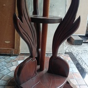 

jagrak tunas kelapa kayu jati / daun kelapa besar / jati / tatakan / stand / tempat / stand isi 1