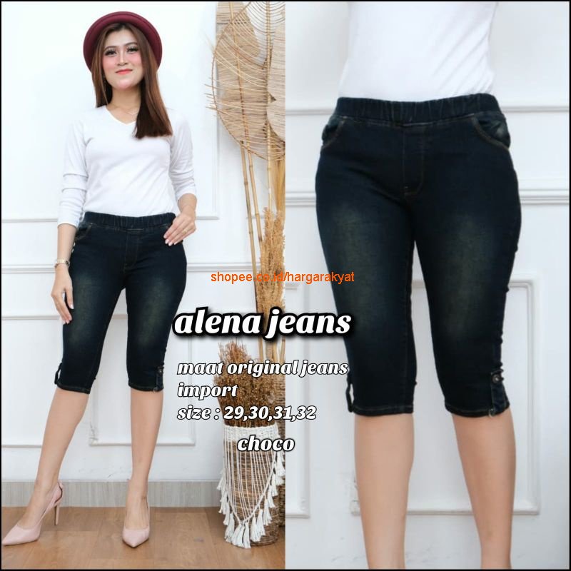 Jessie Jegging Jeans 7/8 Jessie Wanita / Jegging Jeans Skoder Bawah / Jeans Crop Alena