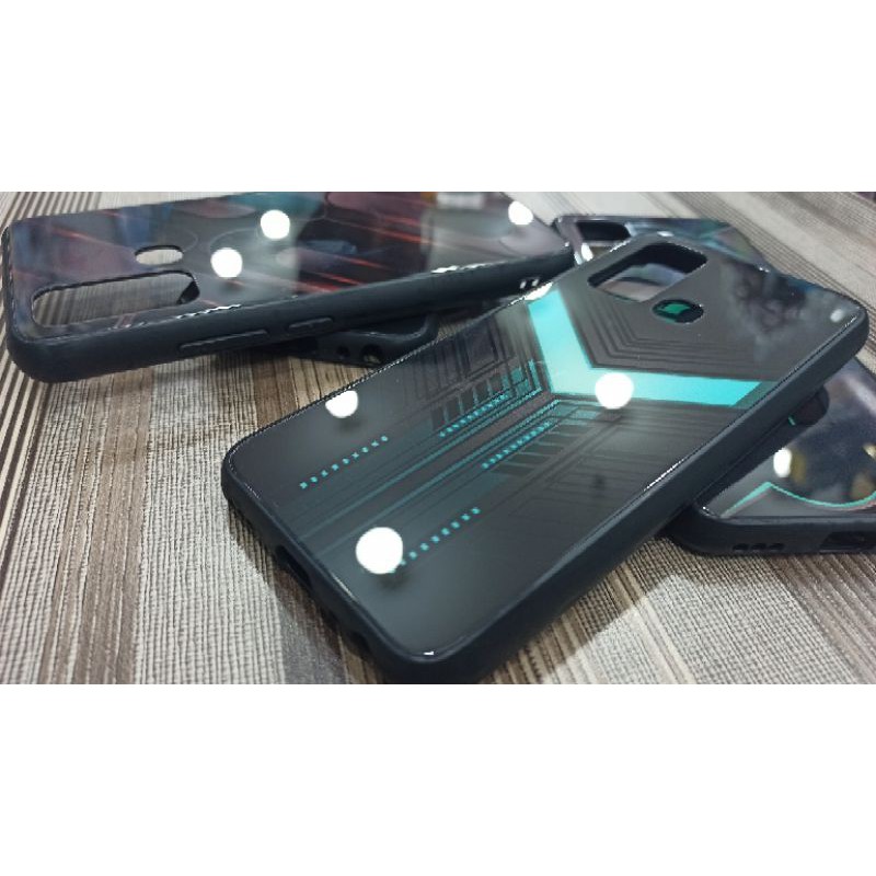 Case Glass Bergambar For Samsung/Xiaomi/Oppo/Vivo