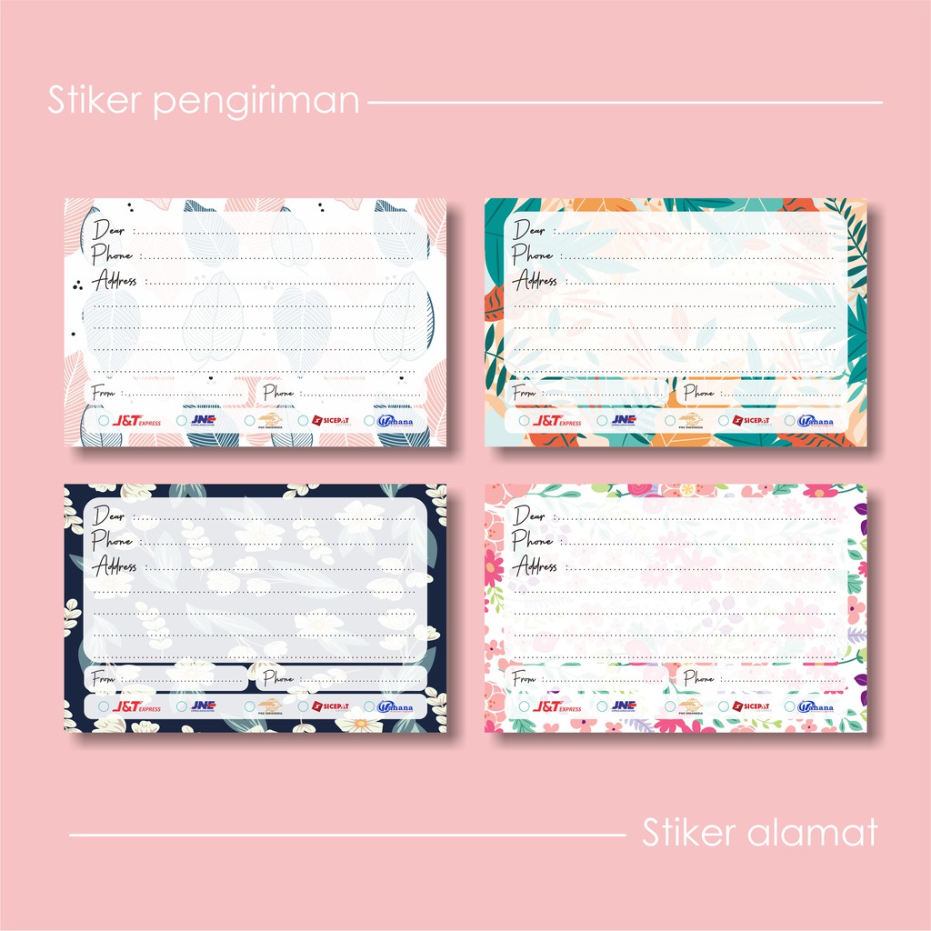 Jual Stiker Pengiriman Online Shop Stiker Label Pengiriman Stiker Alamat Uk Kecil Sedang