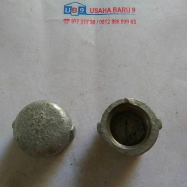 Tutup Pipa Besi / Dop Drat Dalam Besi 1/2"
