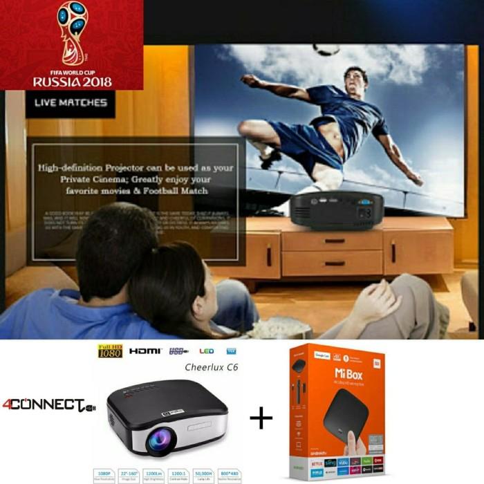 

Irled | Cheerlux C6 Mini Projector + Full Apps Edition Xiaomi Mi Box 3 Inter