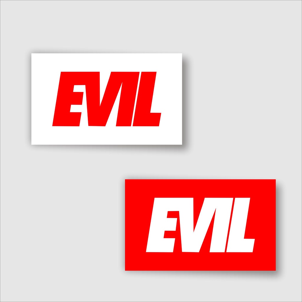 

Stiker brand stiker distro evil bahan graftac anti air