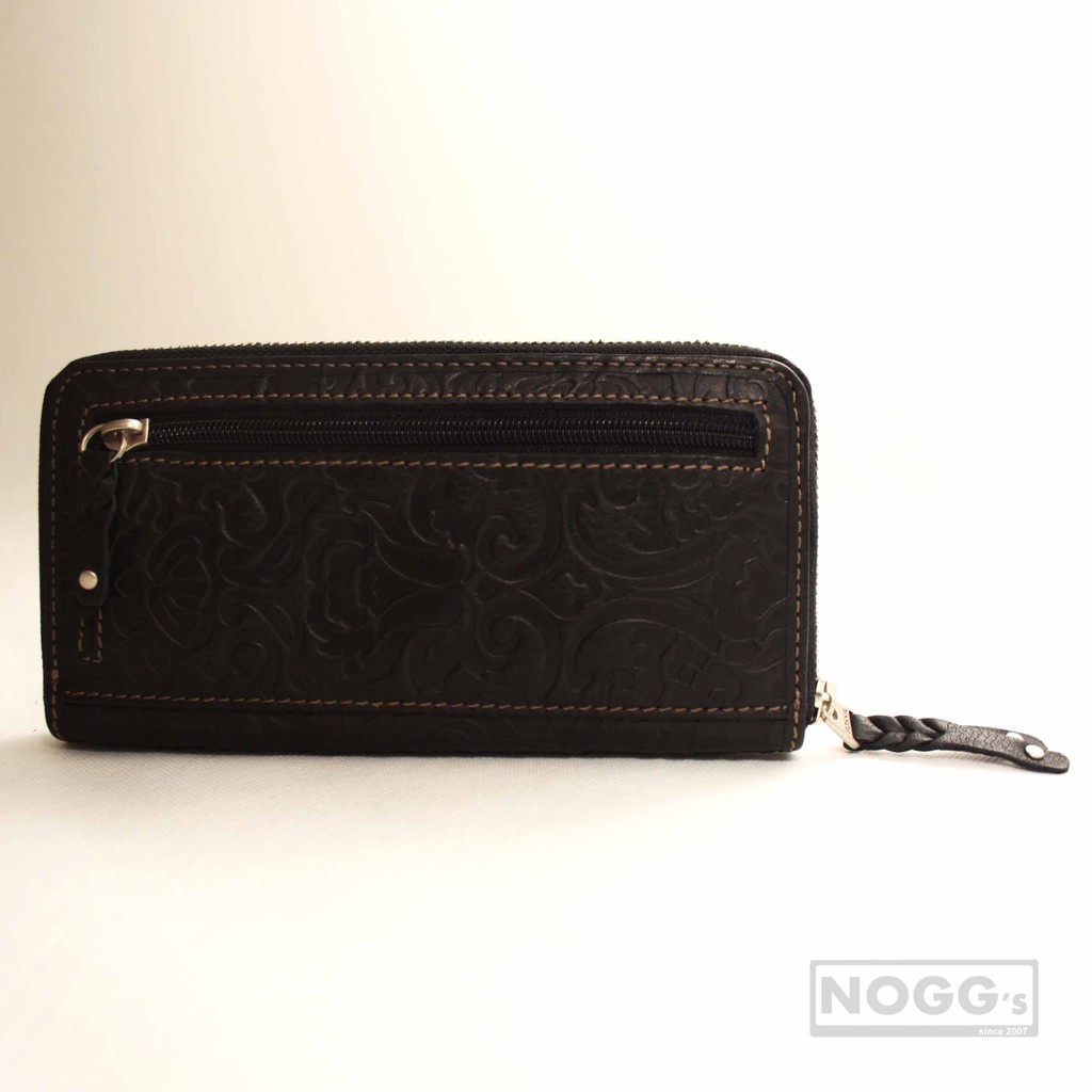 Fossil Vintage Embossed Colby Classic Black Longwallet