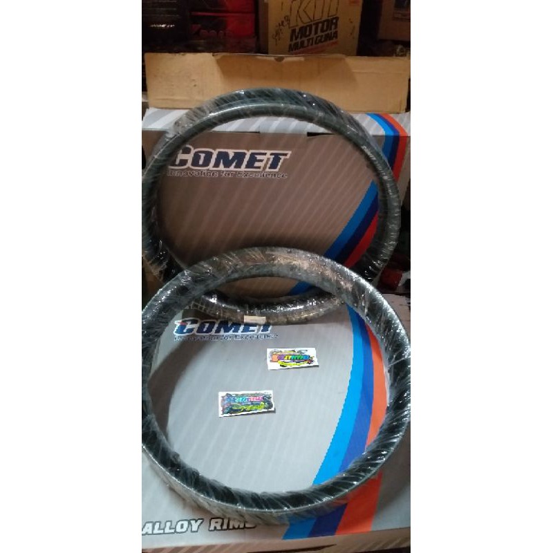 Velg Comet U Shape 1 Set 215/250 Ring 17 black hitam