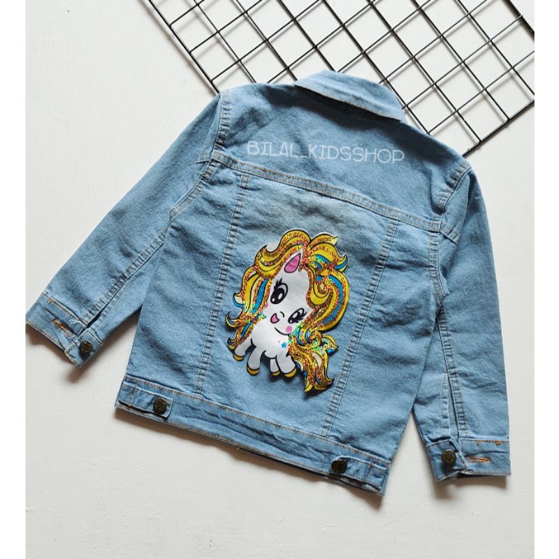 JAKET JEANS LED ( NYALA ) / JAKET JEANS ANAK