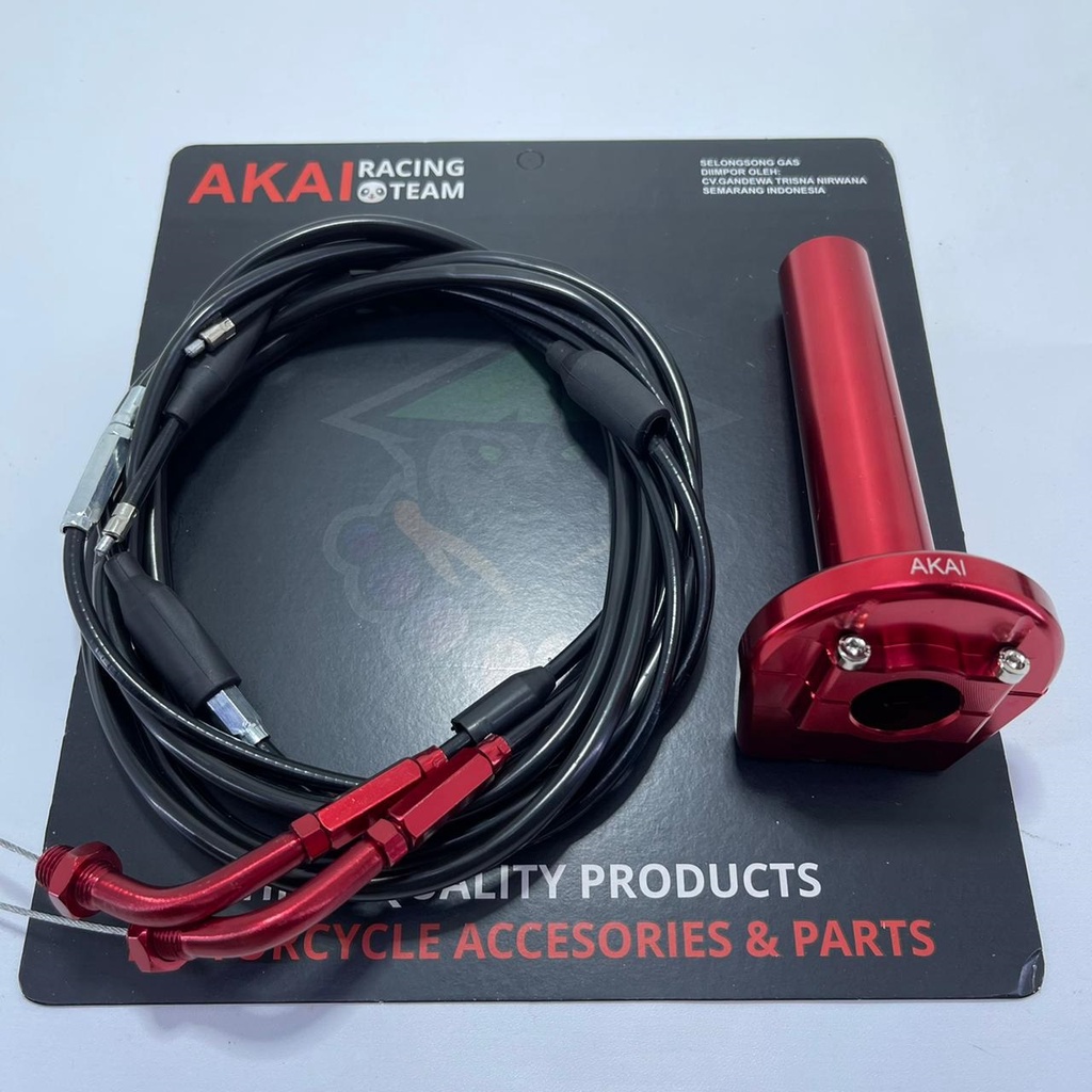 GAS SPONTAN AKAI CNC 2 KABEL + L gas + kabel untuk #nmax #aerox #cbr #ninja #gsx #dll