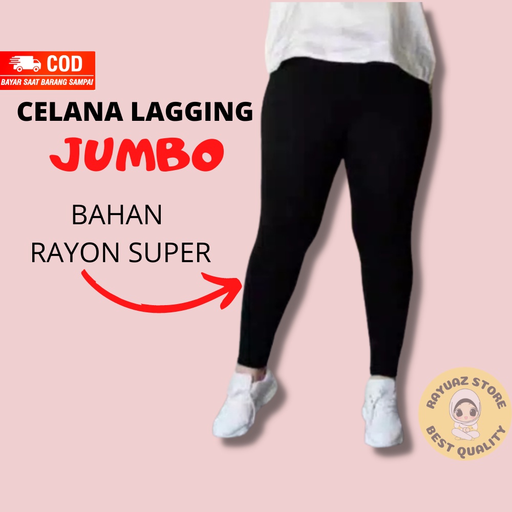 Celana Lagging Panjang Jumbo Wanita Dewasa Bahan Rayon Super