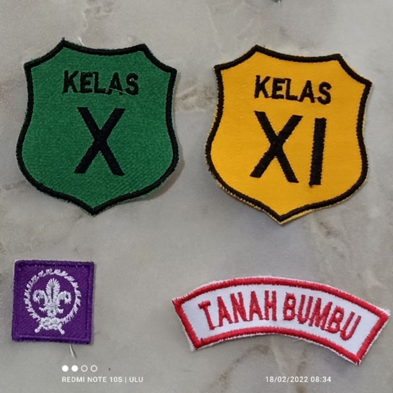 Bordir custom logo sekolah kwarda kwarcab nama