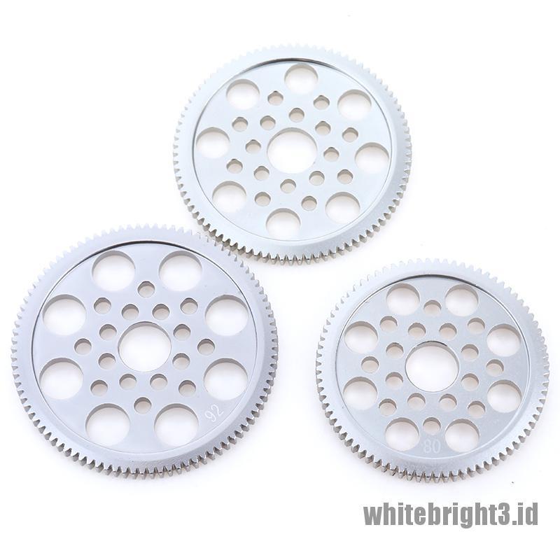 (white3) 48p Spur Gear Bahan Aluminum alloy Untuk Sakura D3 Cs S Xi XIS 1 / 10 Drift Racing