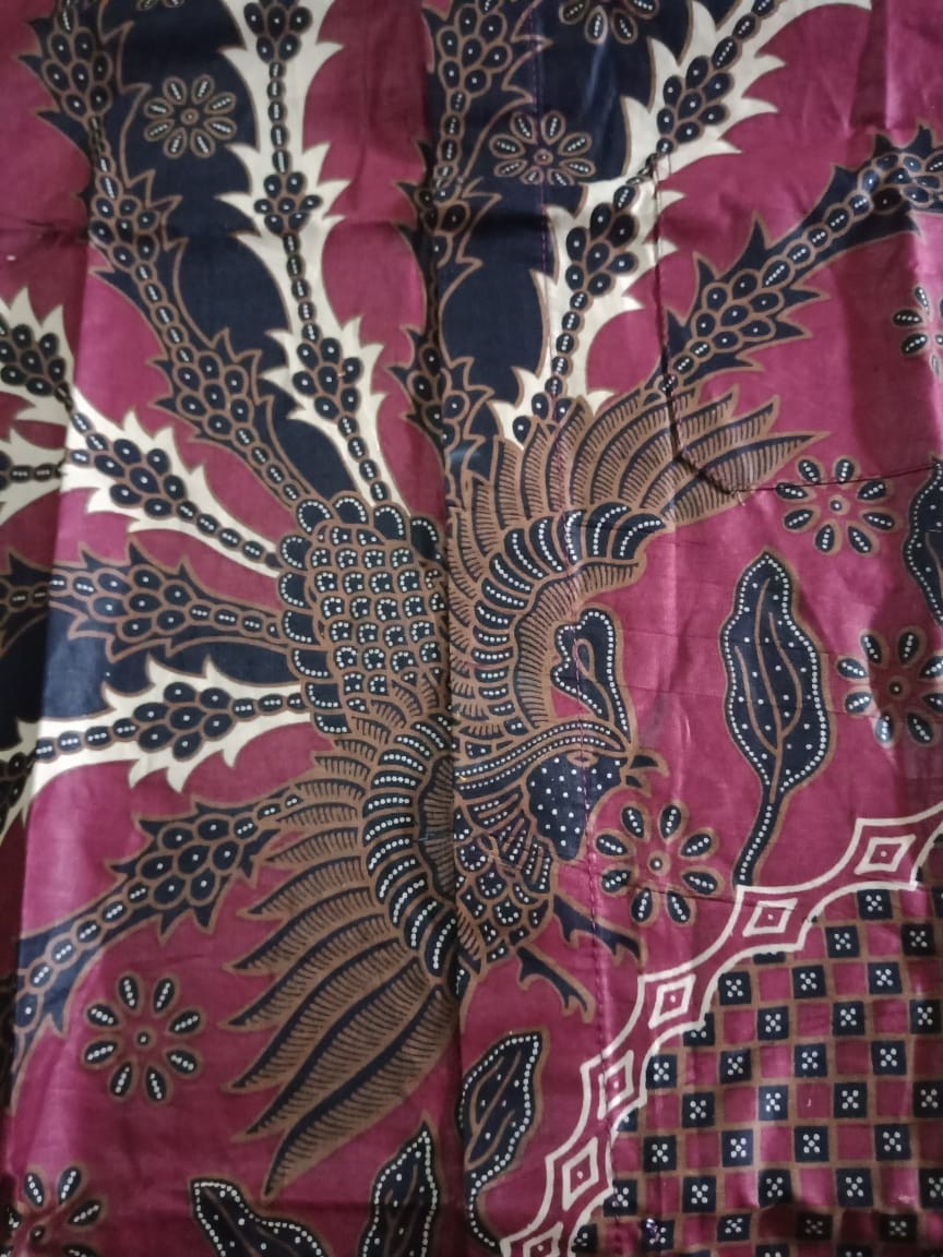 Kemeja Batik Pria Lengan Panjang Size M L Xl Xxl  Bswart Batik Hrb026 Kenongo Hem Panjang Pad