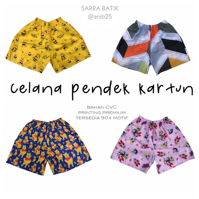 Celana Pendek Kartun Dewasa Boxer Bawahan Casual Santai Harian Celana Pendek