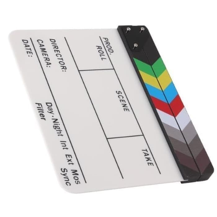 Profesional Clapper Board Colorfull Acrylic White Cutting Film Cut