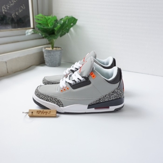 grey and orange jordan 3