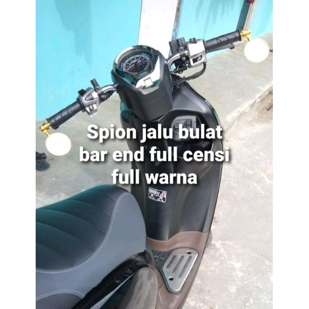 Spion jalu bulat barend censi full warna model fastbikes universal motor kaca cembung