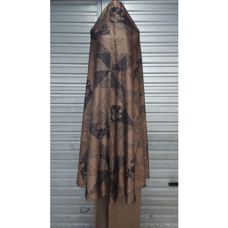 Mukena Armani brown lasercut