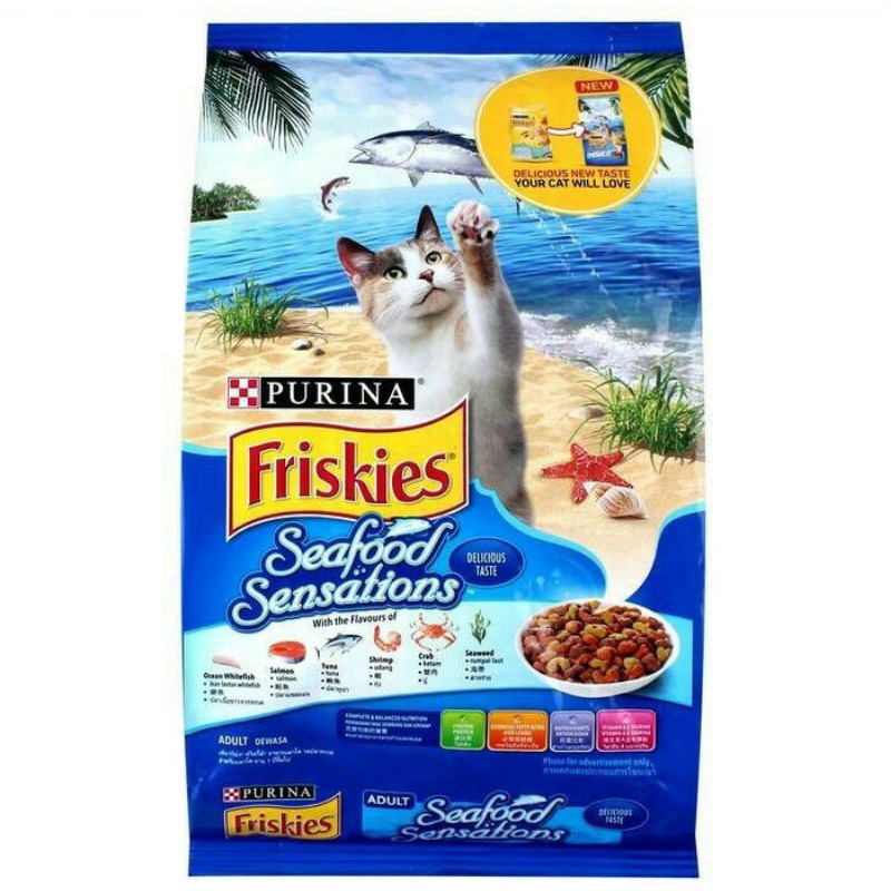 Ekspedisi makanan kucing Friskies seafood sensations 6,5kg