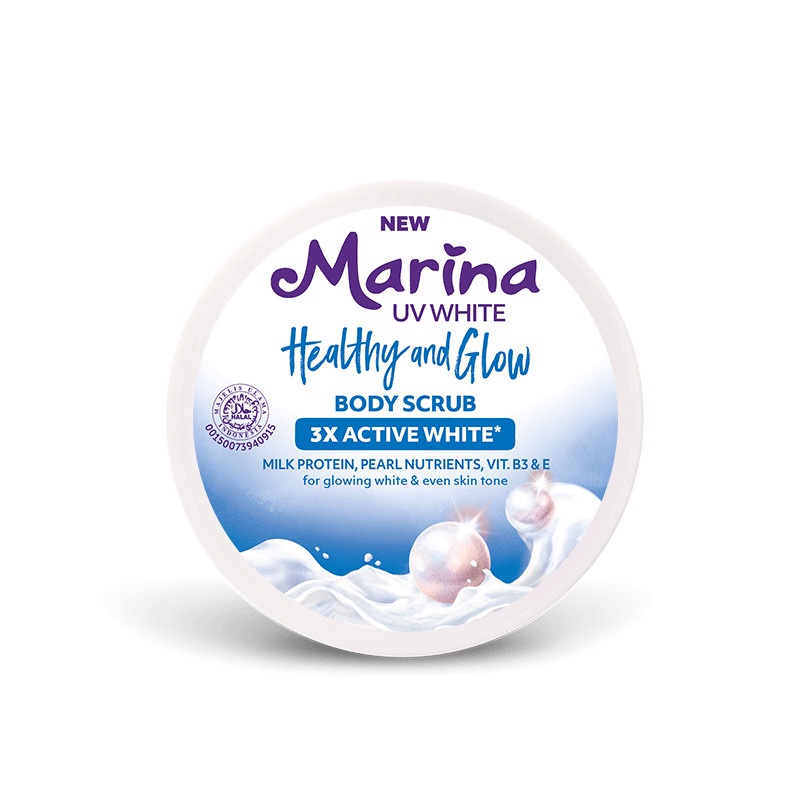 ★ BB ★ Marina UV White Healthy &amp; Glow Body Scrub - Marina UV White Bright &amp; Fresh Body Scrub 200ml