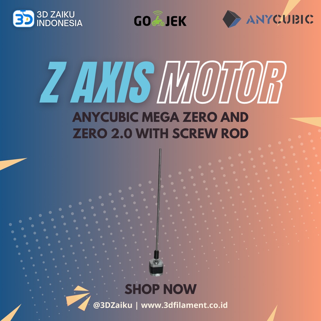 Anycubic Mega Zero and Zero 2.0 Z Axis Motor with Screw Rod