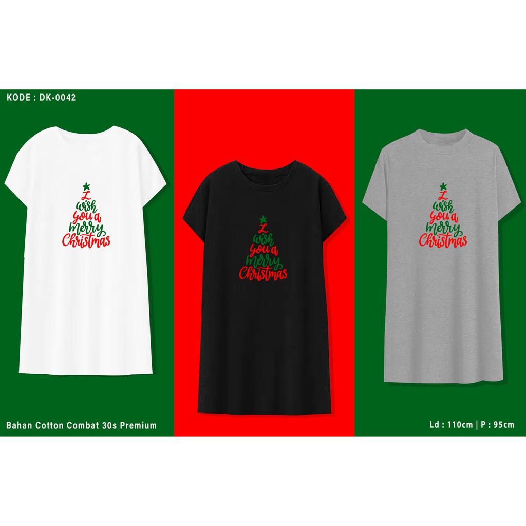 TREE XMAS  / TERMURAH /TERUSAN SANTAI HVS COLLECTION PREMIUM KAOS DESIGN