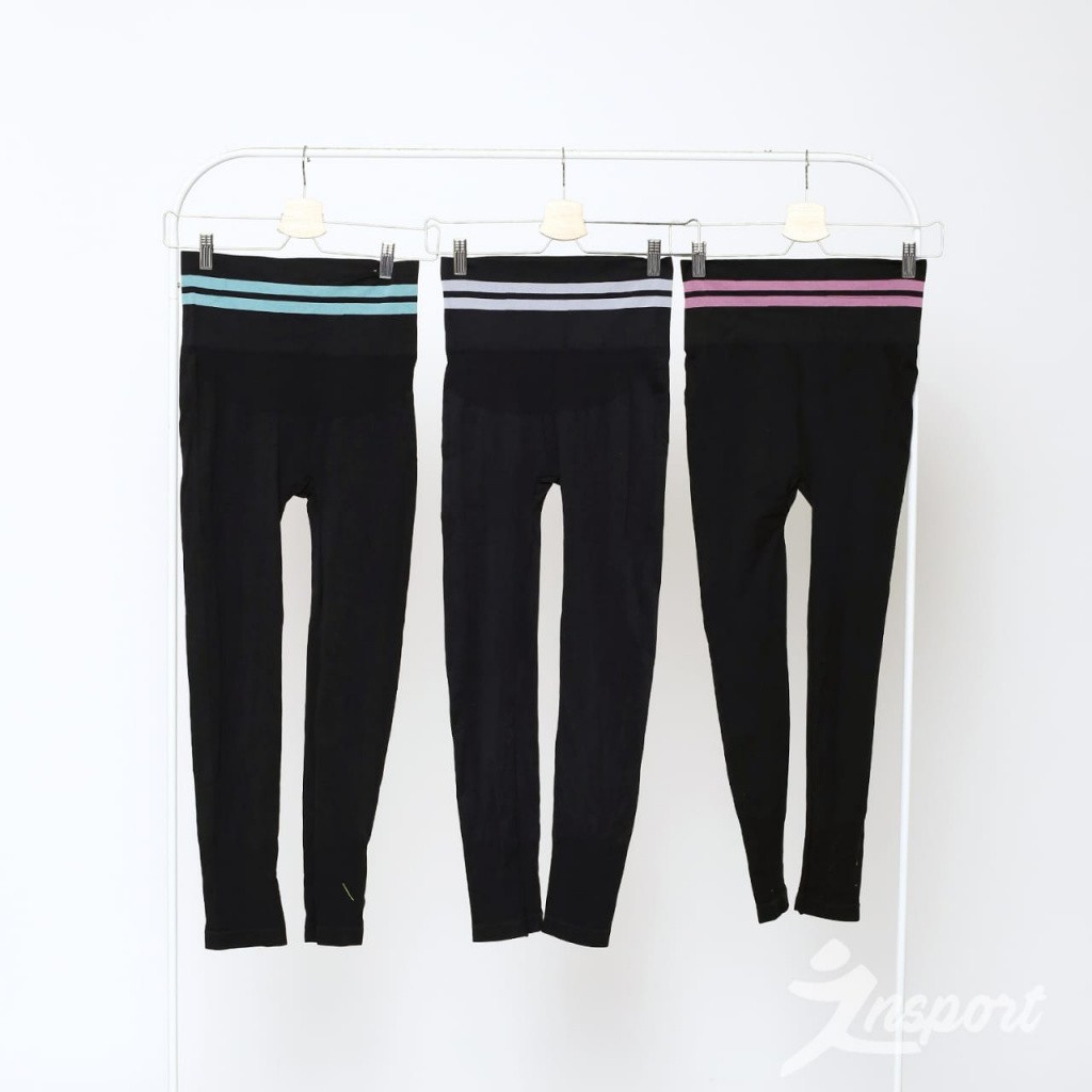 gos INSPORT 3209 Legging High Waist Celana Olahraga Wanita List Warna Di Pinggang LS3209