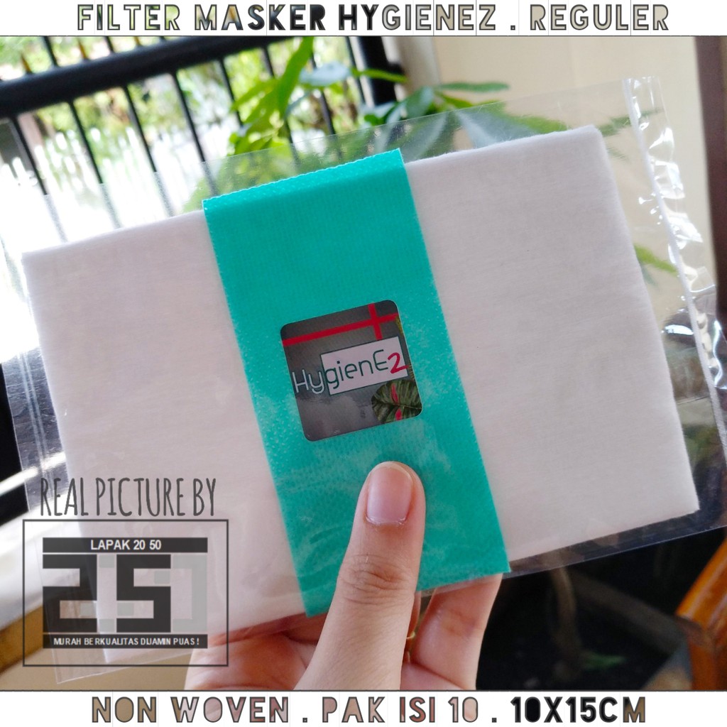 MASKER KAIN 3 LAPIS FILTER REFILL KAIN NON WOVEN REGULER ISI 10 HYGIENEZ MURAH PM 2.5 BISA DICUCI