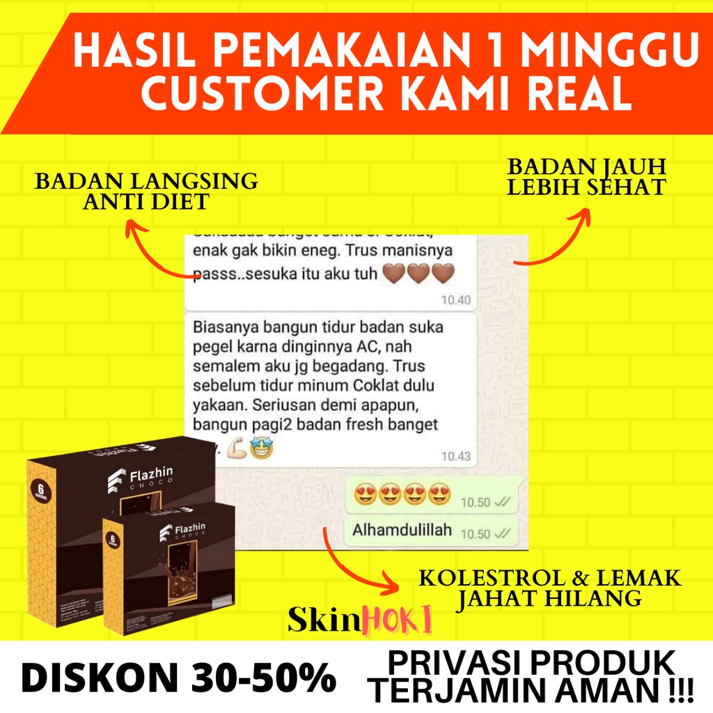 MINUMAN DIET PELANGSING TUBUH PENURUN KOLESTROL FLAZHIN CHOCO COLLAGEN PEMUTIH DAN PENCERAH KULIT ORIGINAL BPOM