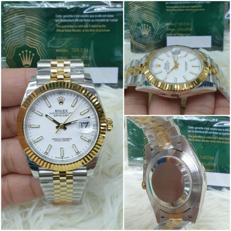 jam tangan pria rolex datejust automatic swiss eta kualitas original