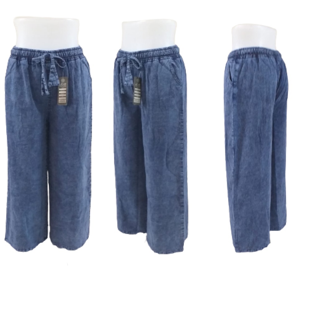 COD KULOT JEANS WANITA/KULOT JEANS WANITA DEWASA UKURAN JUMBO