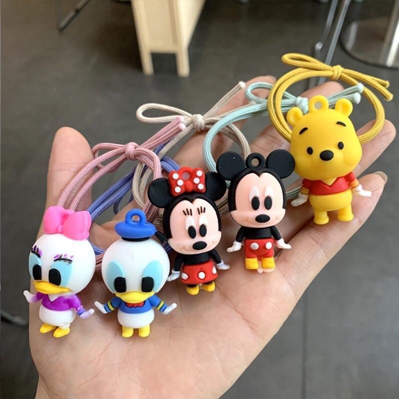 Ikat Rambut Bahan Karet Elastis Bentuk Kartun Mickey Gaya Korea Untuk Wanita