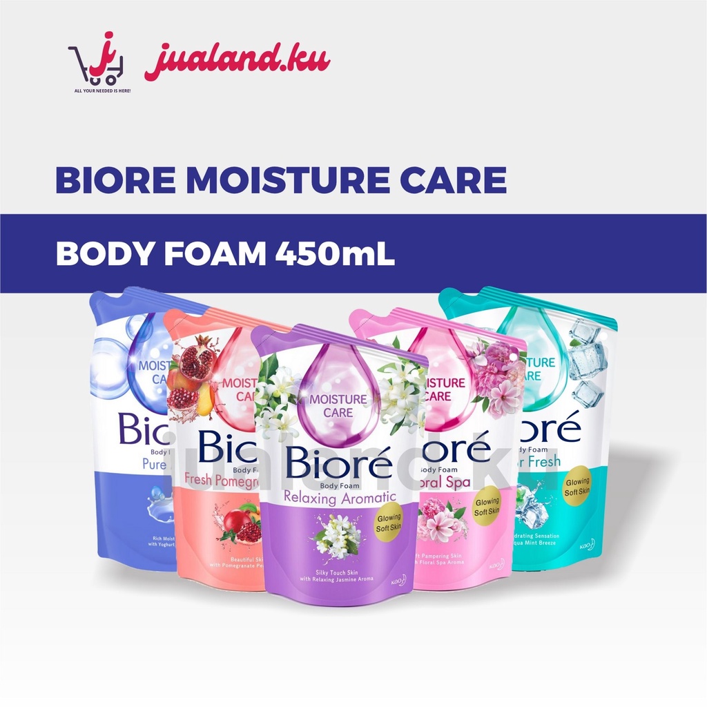 Biore Body Wash Body Foam Sabun Mandi Cair Pouch Refill 400mL