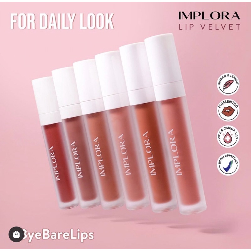 IMPLORA Lip Velvet | ❤ jselectiv ❤ Lip Cream IMPLORA ORI✔️BPOM✔️COD✔️
