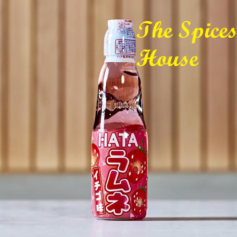 

Hatakosen Ramune Strawberry 200 ML | Soft Drink Soda Jepang