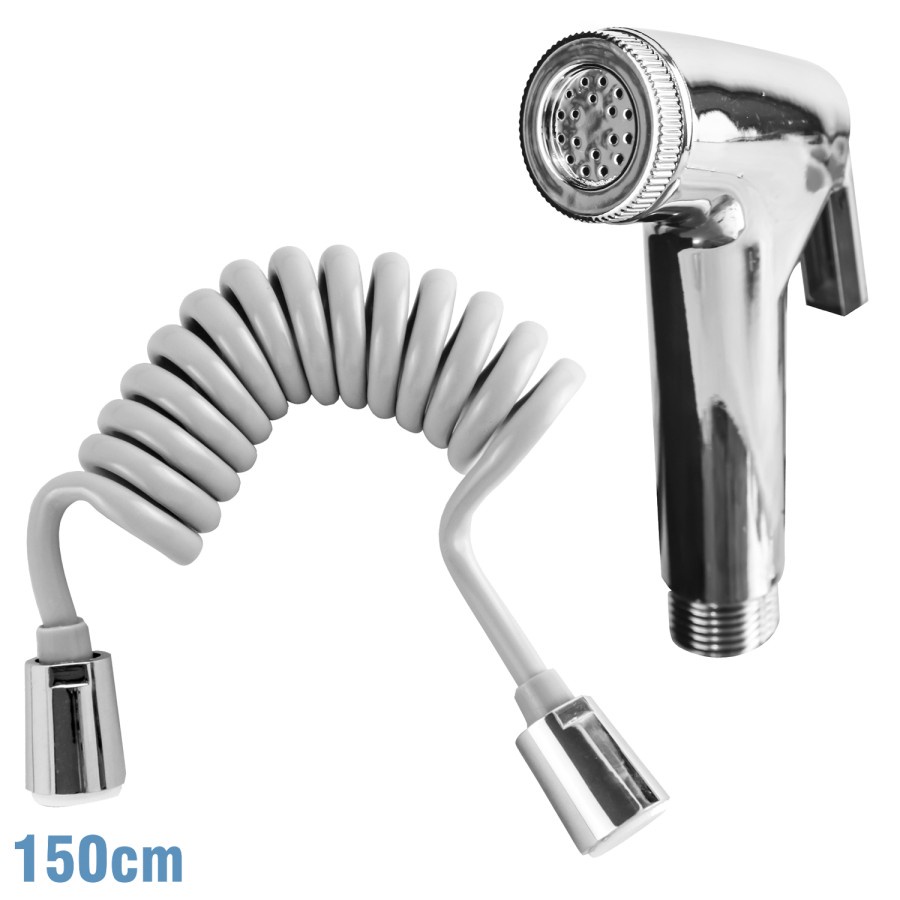 jet shower bidet chrome FXQ-13 lengkap selang spiral 1.5m dan holder