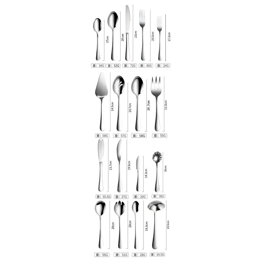 TD-DA1 FDA Cutlery Set Perlengkapan Makan Sendok Garpu Pisau 72 PCS - TW872