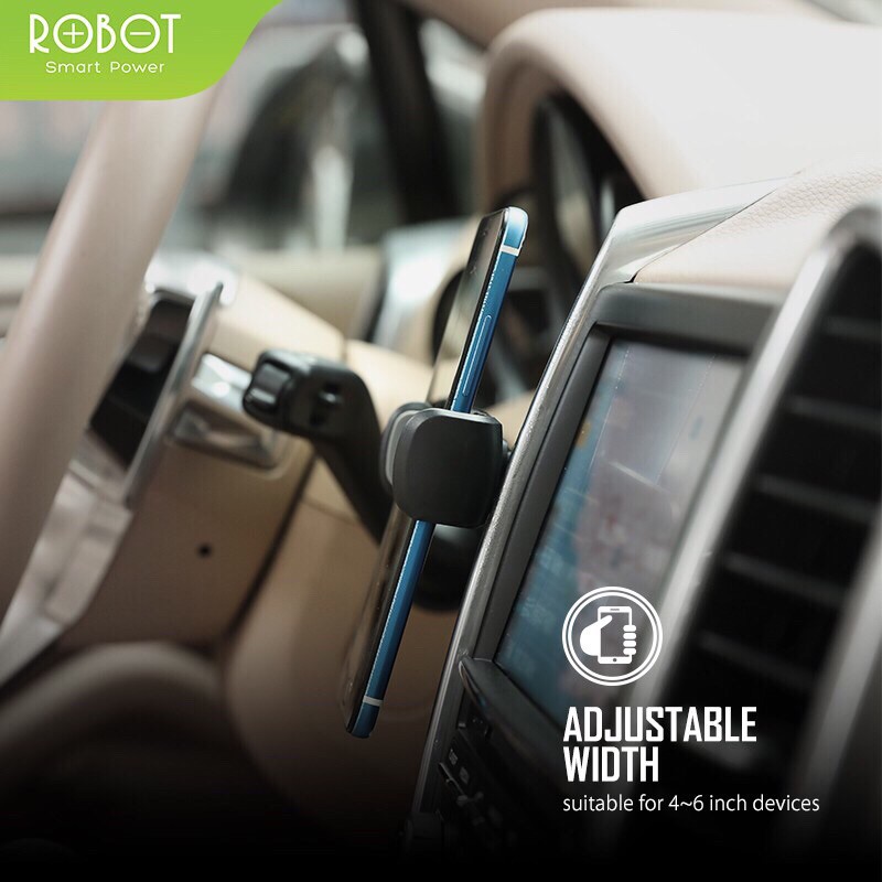 ROBOT RT-CH07 Car Air Vent Stand Holder Handphone Smartphone Android iPhone - Garansi Resmi 1 Tahun