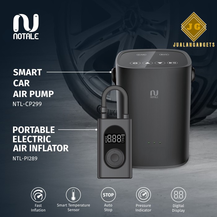 Notale Air Pump Pompa Ban Sepeda Motor Mobil - Garansi Resmi