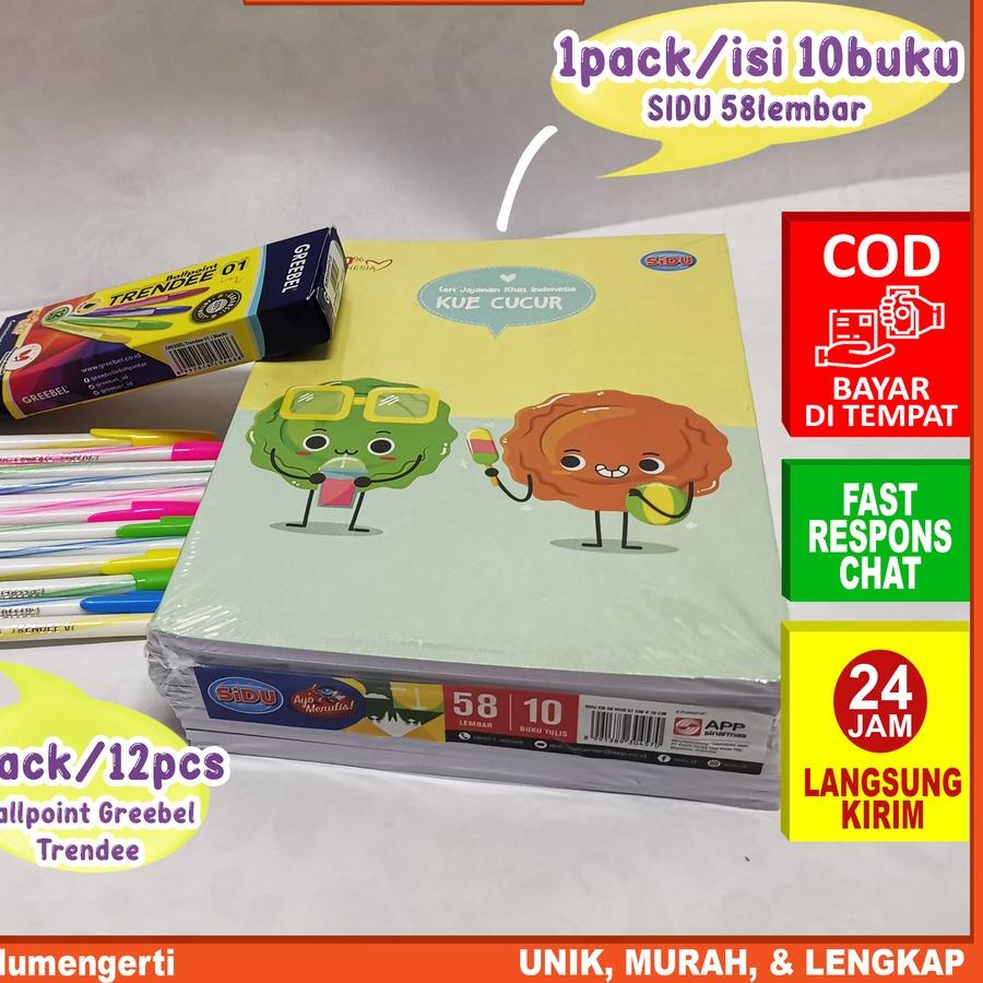 

Berkualitas! IDOLAKU Buku Tulis SIDU isi 58 Lembar Isi 10 buku Sinar Dunia ORI Gratis Sampul ~