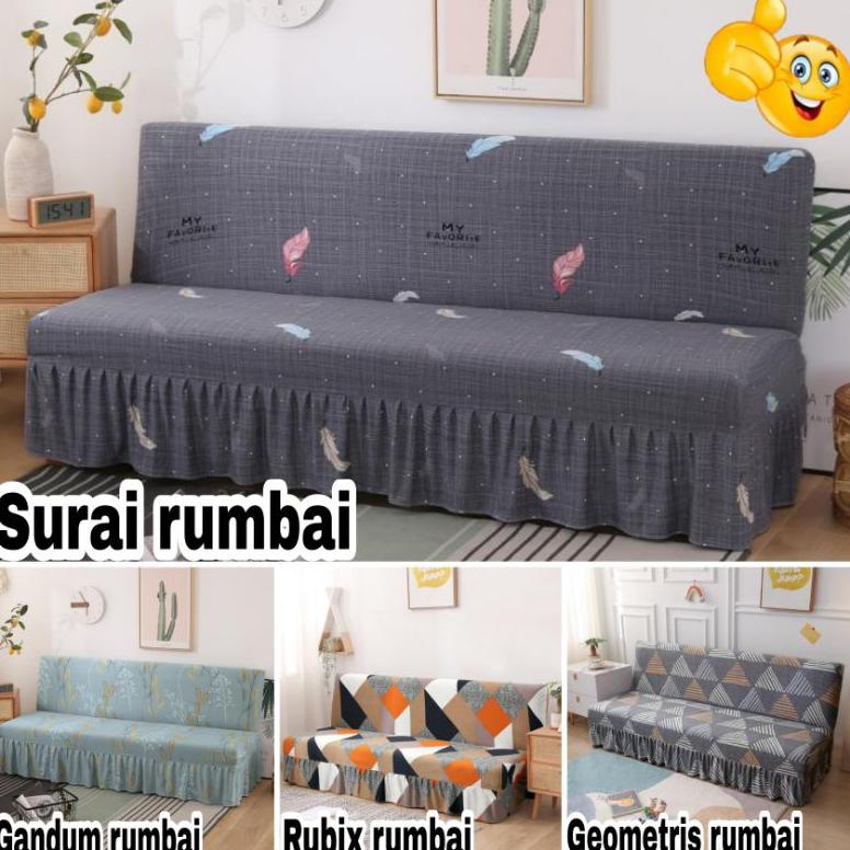 COVER SOFA BED INFORMA,GOTHAM,IVARO ELASTIS SARUNG RUMBAI PENUTUP SOFA BED TERLARISS...,,,,,