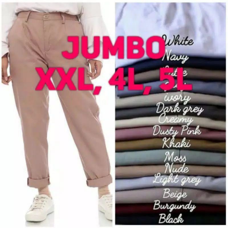 JUMBO BAGGY PANTS PREMIUM AMERICAN DRILL BIG SIZE 4L 5L 6L