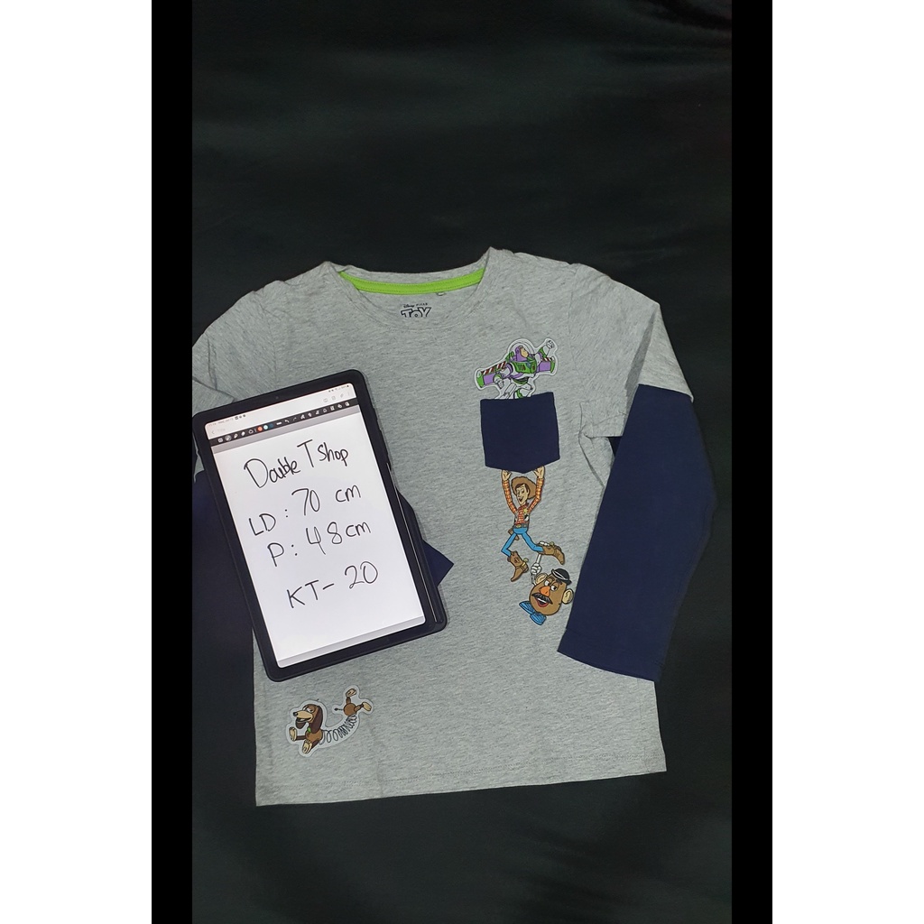 Kaos Anak Lengan Panjang Toy Story Size 4
