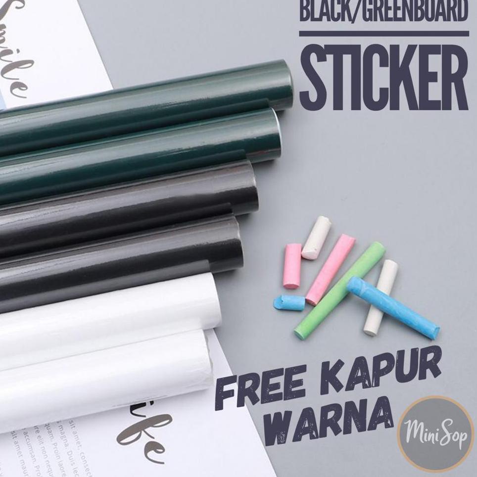 

Stiker Papan tulis Whiteboard Blackboard Spidol Kapur hitam putih hijau 60 x 200 tempel ↟