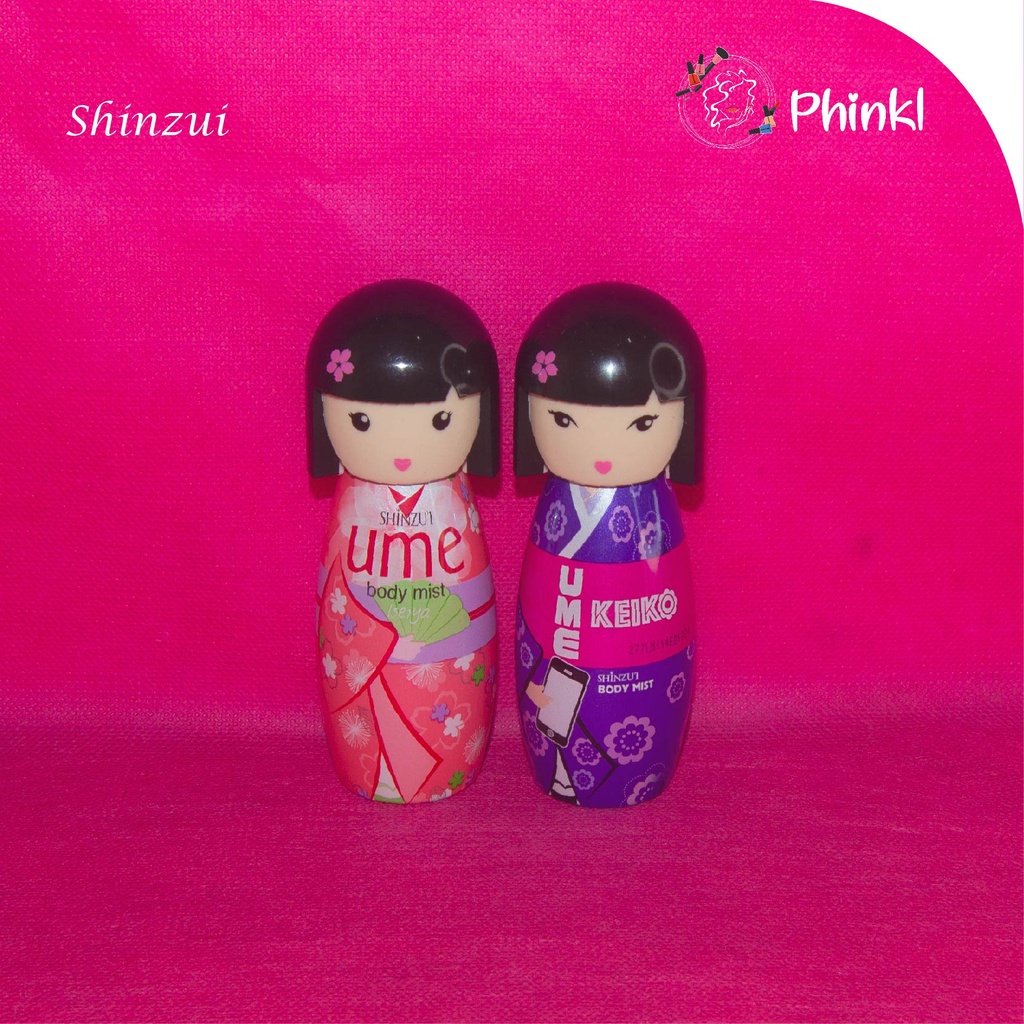 `ღ´ PHINKL `ღ´ SHINZUI UME Bodymist kokeshi body mist parfum imut jepang boneka