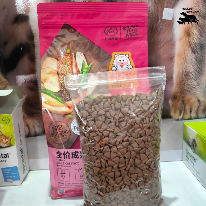 Makanan Kucing Kitchen Flavour Grainfree Adult Kemasan 1kg Repack / KF Grainfree Adult Repack 1kg
