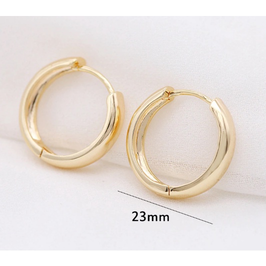 Anting titanium lapis emas  model polos