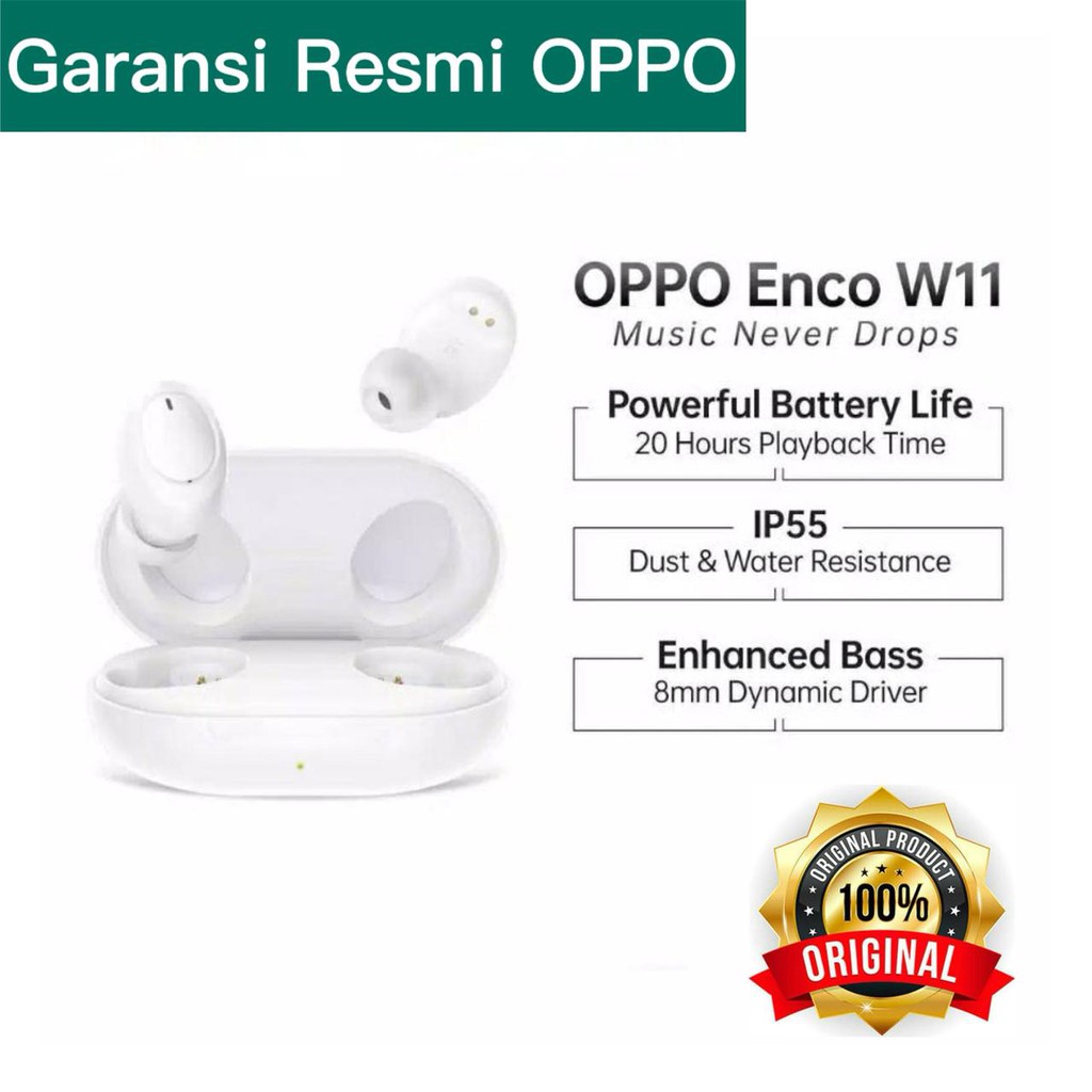 OPPO Enco W11 True Wireless Headphone GARANSI RESMI OPPO