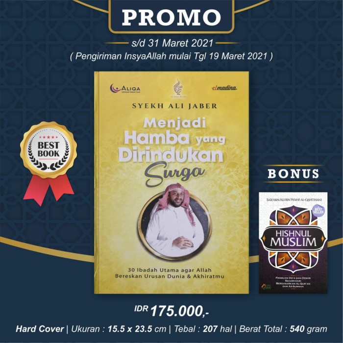 

READY STOK Promo beli 1 gratis 1 menjadi hamba yang dirindukan surga