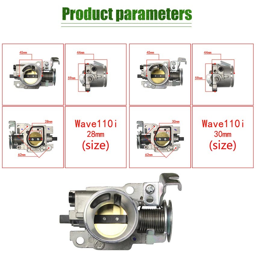 Throttle Body28 &amp; 30 30mm Vario 125/150/Beat/Scoopy TB Vario Beat Scoopy/Tuas Gas Motor Racing/Karburator Ified - Wojia